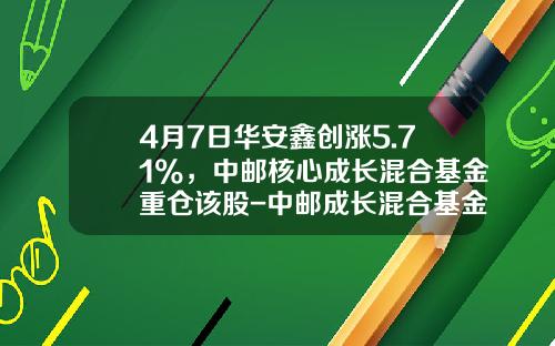 4月7日华安鑫创涨5.71%，中邮核心成长混合基金重仓该股-中邮成长混合基金管理公司