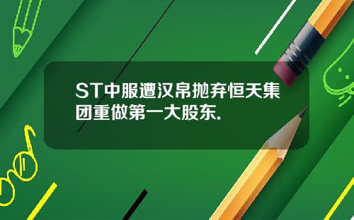 ST中服遭汉帛抛弃恒天集团重做第一大股东.