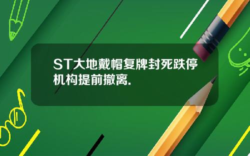 ST大地戴帽复牌封死跌停机构提前撤离.