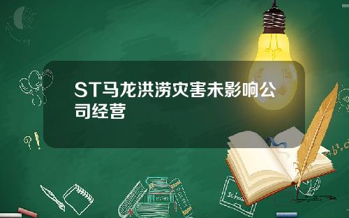 ST马龙洪涝灾害未影响公司经营