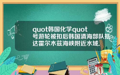 quot韩国化学quot号游轮被扣后韩国清海部队抵达霍尔木兹海峡附近水域.