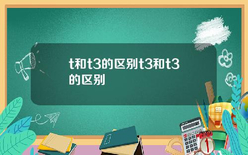 t和t3的区别t3和t3的区别