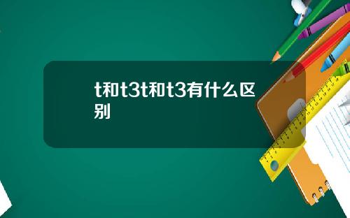 t和t3t和t3有什么区别