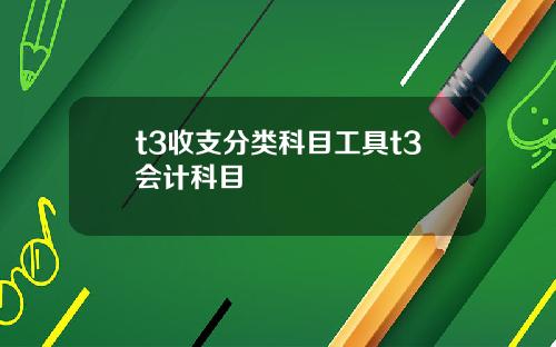 t3收支分类科目工具t3会计科目