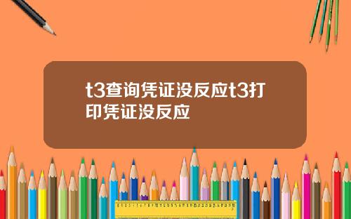t3查询凭证没反应t3打印凭证没反应