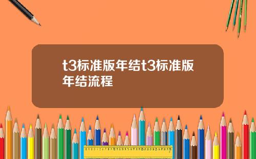 t3标准版年结t3标准版年结流程