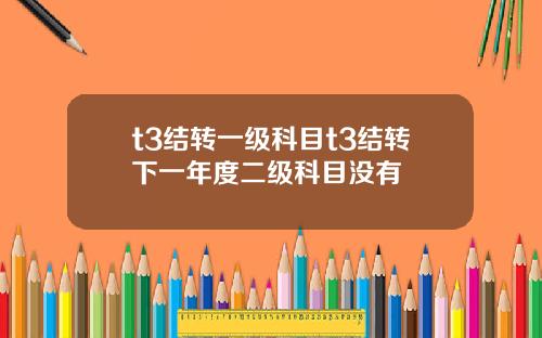 t3结转一级科目t3结转下一年度二级科目没有