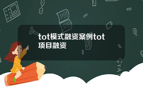 tot模式融资案例tot项目融资
