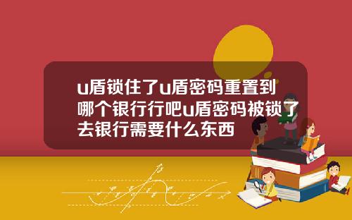 u盾锁住了u盾密码重置到哪个银行行吧u盾密码被锁了去银行需要什么东西