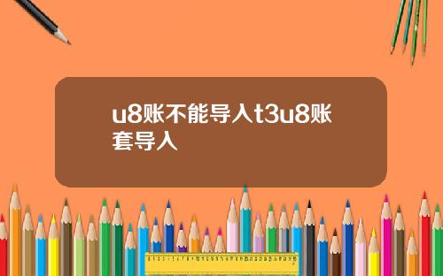 u8账不能导入t3u8账套导入