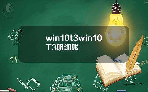 win10t3win10T3明细账