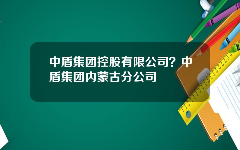 中盾集团控股有限公司？中盾集团内蒙古分公司