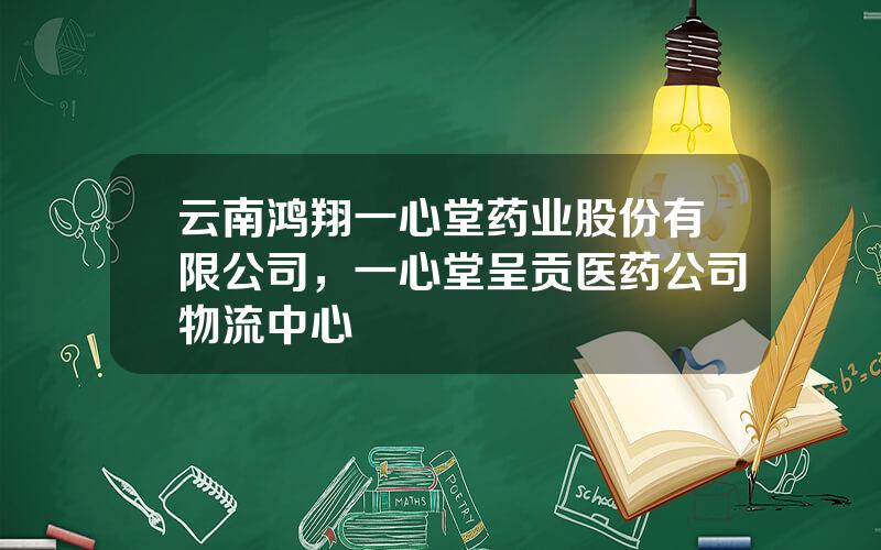 云南鸿翔一心堂药业股份有限公司，一心堂呈贡医药公司物流中心