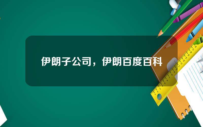 伊朗子公司，伊朗百度百科