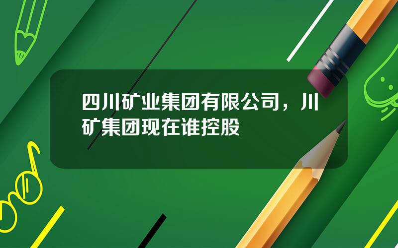 四川矿业集团有限公司，川矿集团现在谁控股