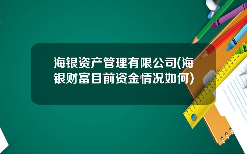 海银资产管理有限公司(海银财富目前资金情况如何)